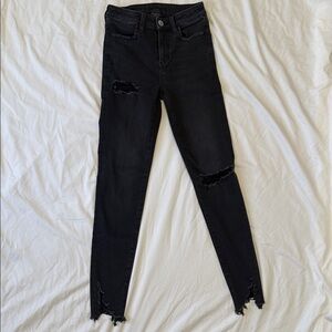 American Eagle Outfitters NE(X)t LEVEL STRETCH Hi Rise Washed Black Jeggings